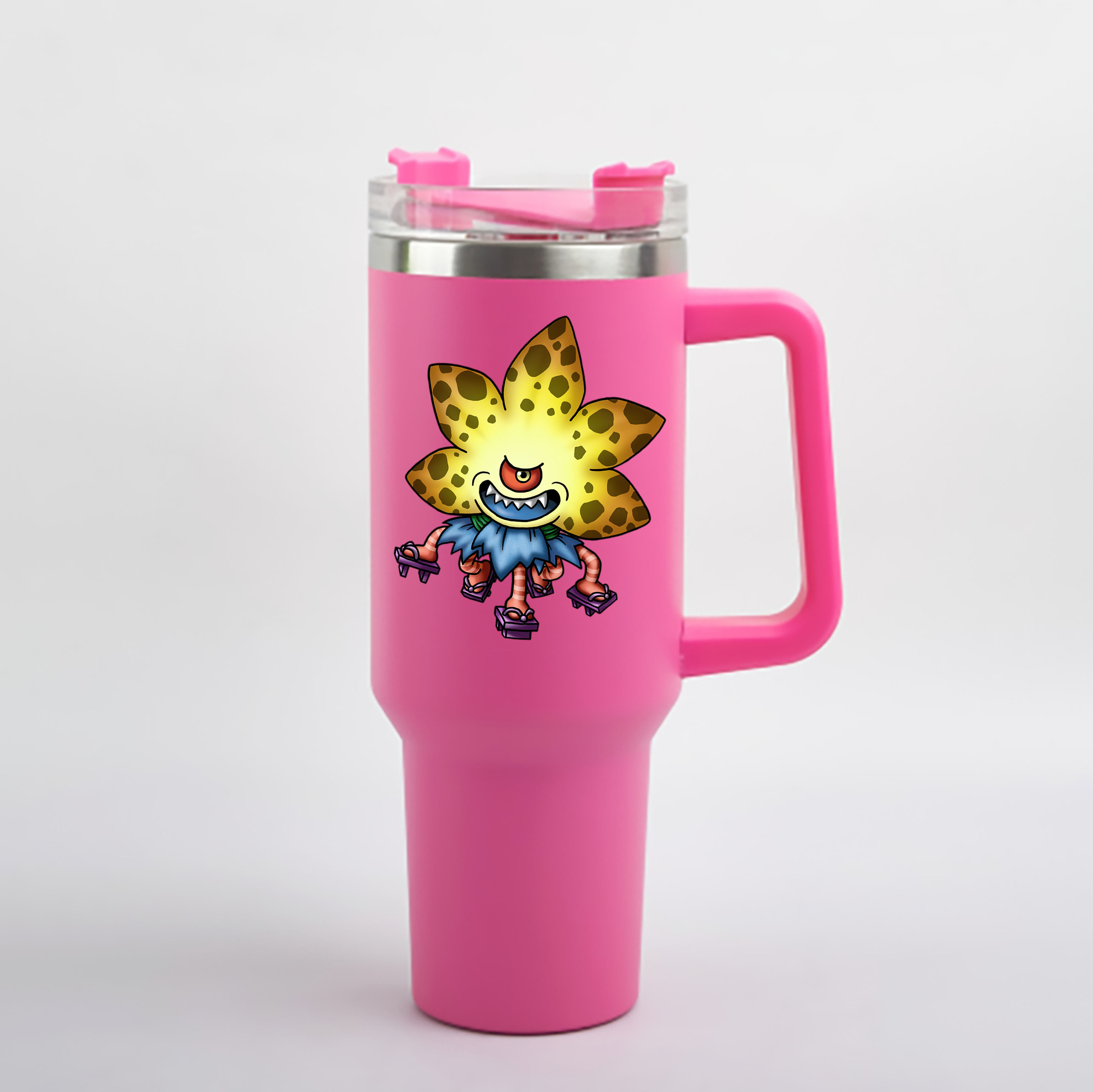 （画像用） ドラゴンクエスト Doragon Kuesuto Dragon Quest 1200mL車用タンブラー - クリスタルステッカー（プラスチックストロー付き）